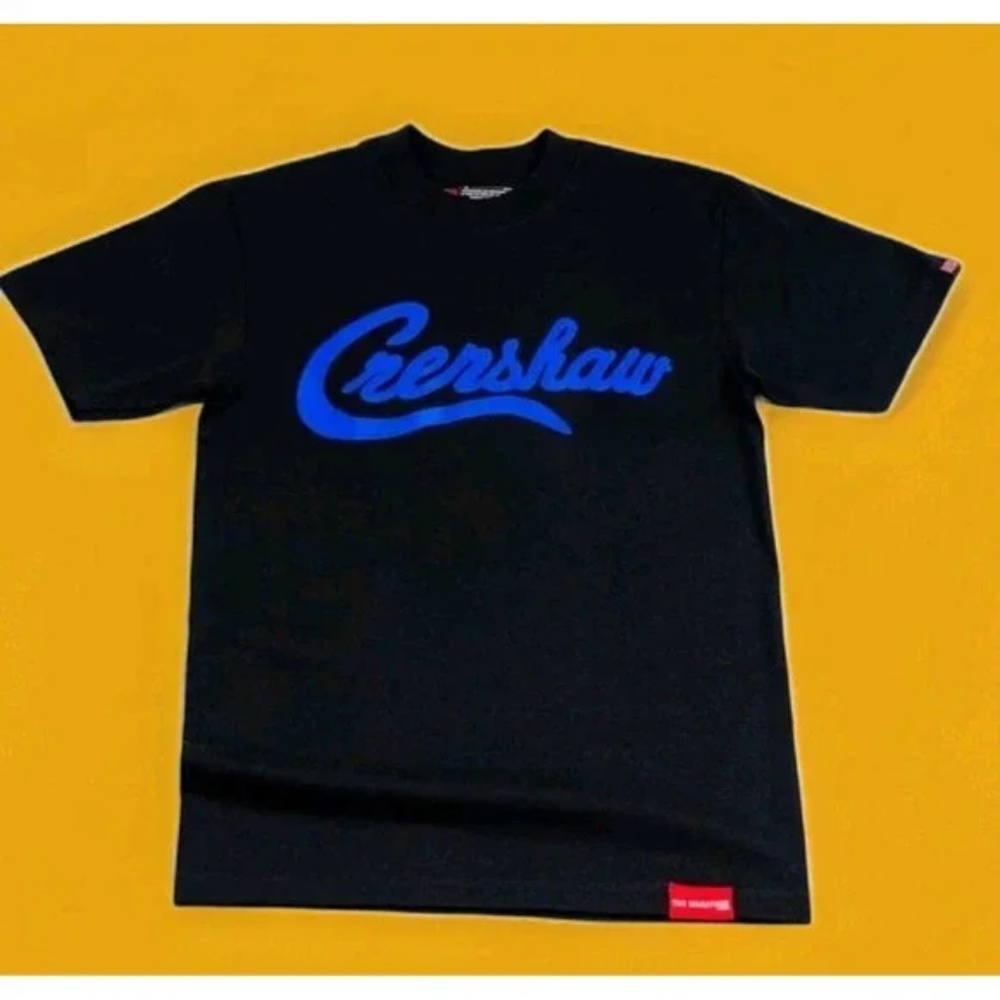 The Marathon Clothing Crenshaw T-Shirt Mens Small Black Blue Nipsey Hussle TMC